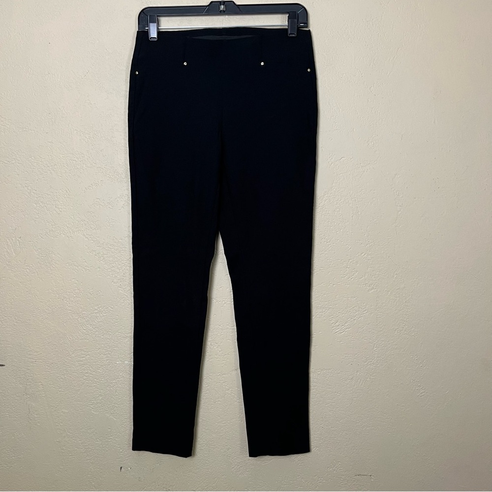 5/$30 Rafaella comfort women elastic waist pull on stretch black‎ testure…